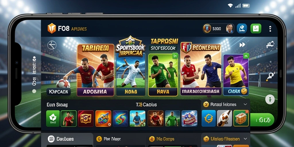 Screenshot utama FO8 menampilkan antarmuka taruhan yang menarik