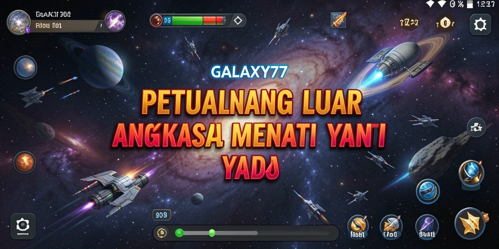 Tampilan gameplay petualangan luar angkasa yang mendebarkan.