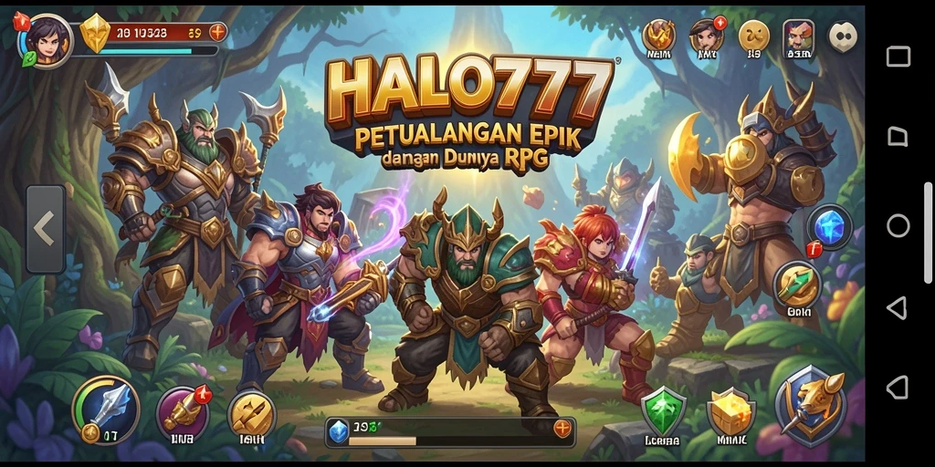 Screenshot HALO777 menunjukkan pertarungan mendebarkan di dunia fantasi.