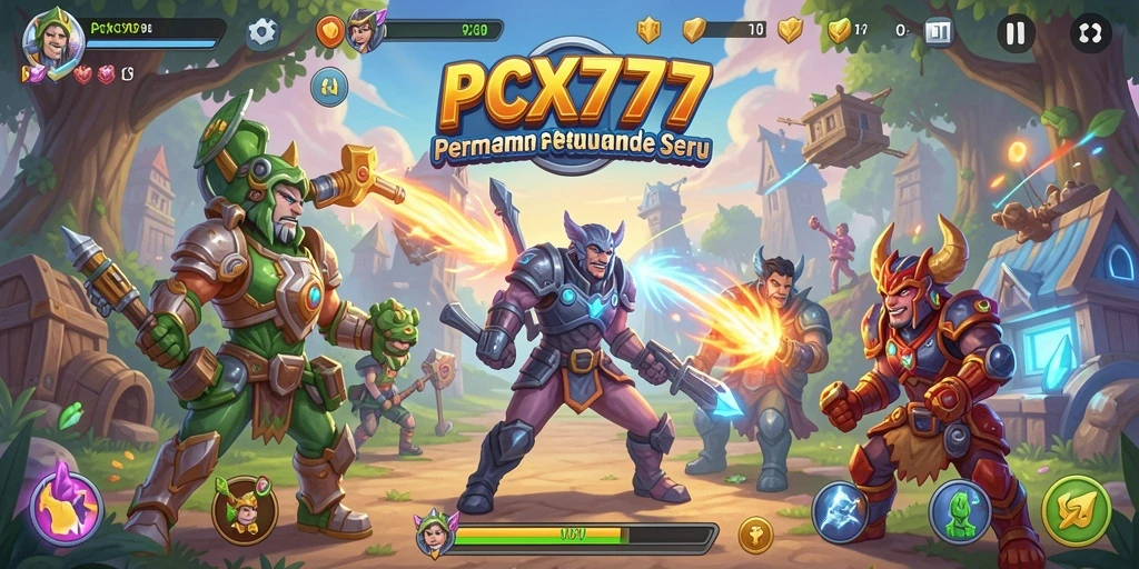 Tampilan gameplay seru dan menantang dalam PCX777.