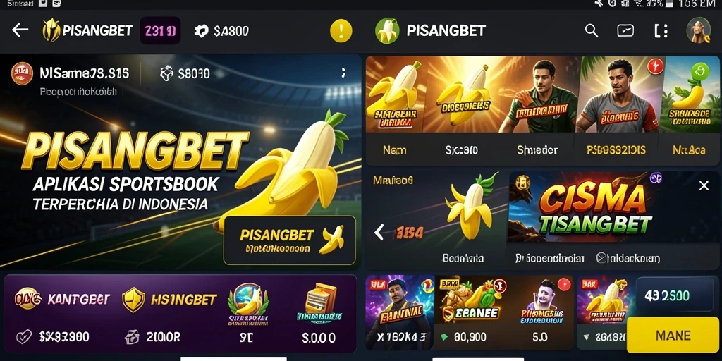Screenshot PISANGBET menampilkan antarmuka taruhan olahraga yang menarik.