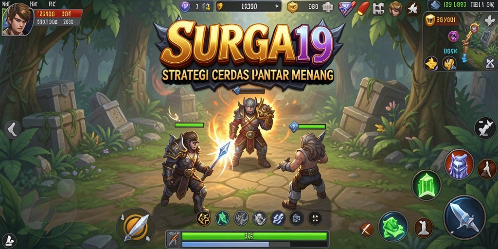 Gameplay SURGA19 dengan elemen strategi yang menantang.