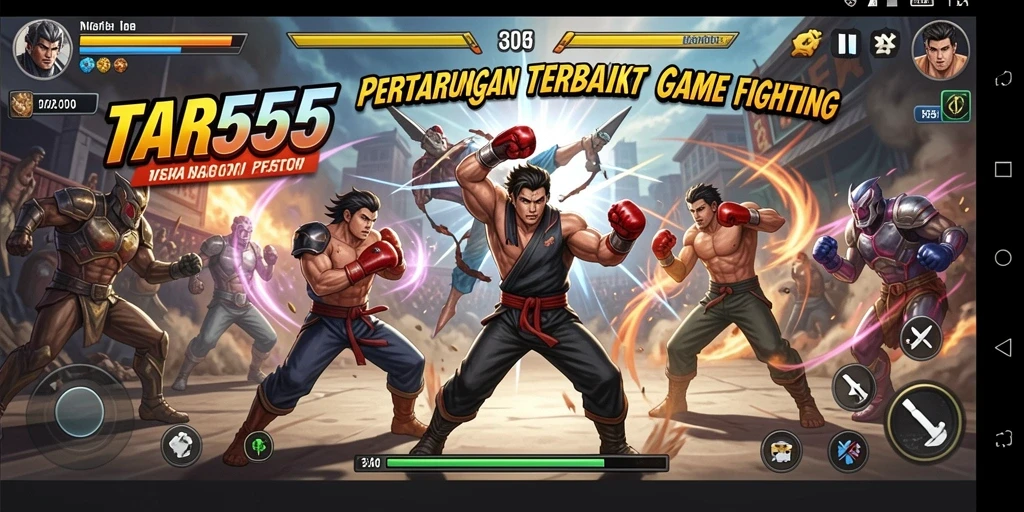 Screenshot TAR555 menunjukkan aksi pertarungan yang mendebarkan.