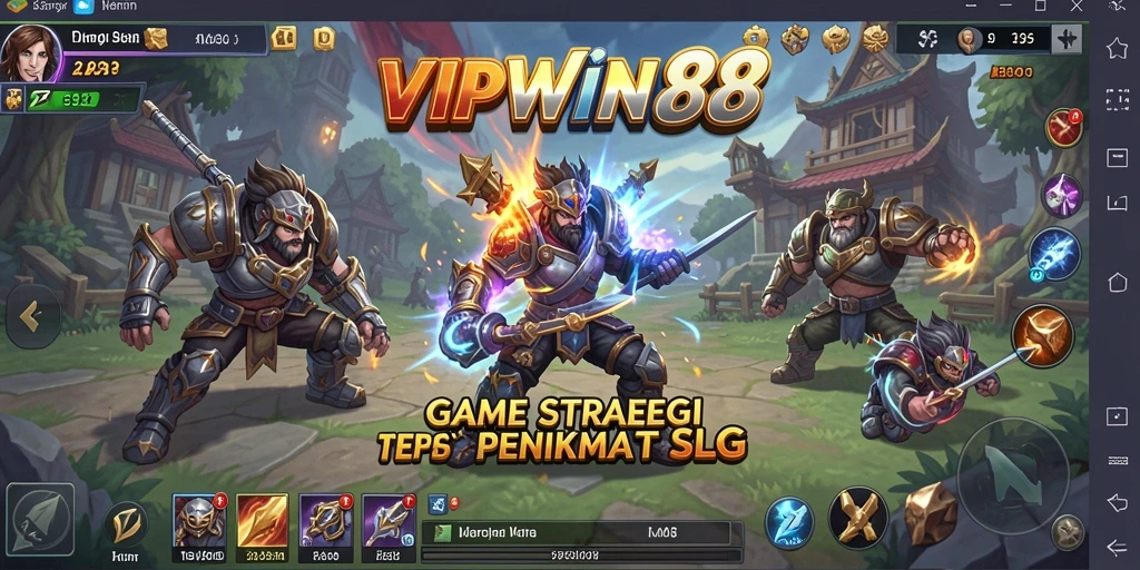 Tangkapan layar menampilkan aksi seru dalam game SLG.